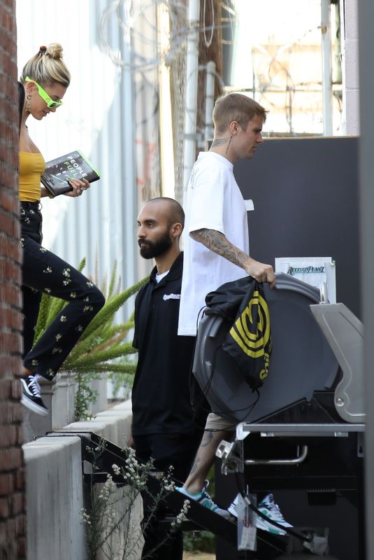HAILEY and Justin BIEBEER Out in West Hollywood 08/28/2019
