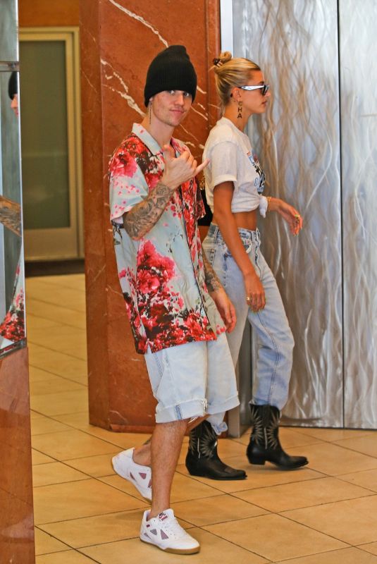 HAILEY and Justin BIEBER Arrives at Office in Beverly Hills 08/29/2019