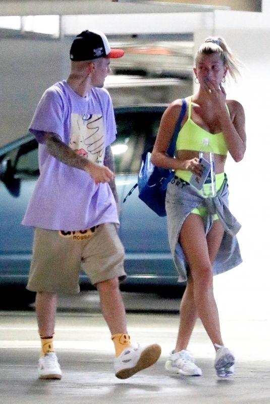 HAILEY and Justin BIEBER Leaves a Yoga Class in Beverly Hills 08/03/2019