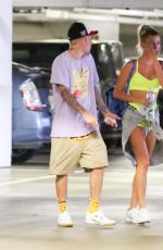 HAILEY and Justin BIEBER Leaves a Yoga Class in Beverly Hills 08/03/2019