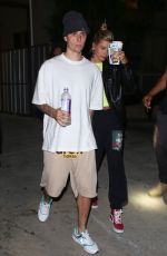 HAILEY and Justin Bieber Leaves Church Service in Los Angeles 08/28/2019
