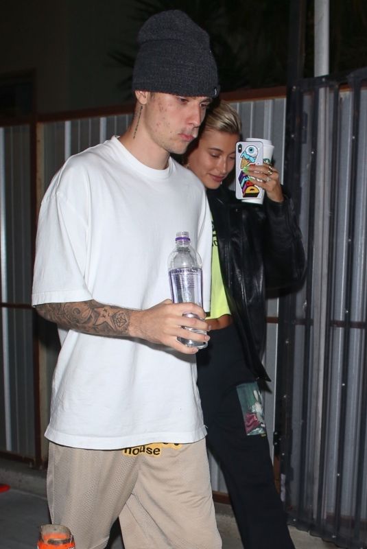 HAILEY and Justin Bieber Leaves Church Service in Los Angeles 08/28/2019