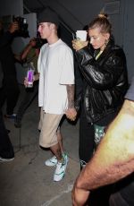 HAILEY and Justin Bieber Leaves Church Service in Los Angeles 08/28/2019