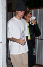 HAILEY and Justin Bieber Leaves Church Service in Los Angeles 08/28/2019