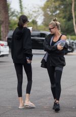 HAILEY BIEBER and KENDALLE JENNER Heading to Pilates Class in West Hollywood 08/19/2019
