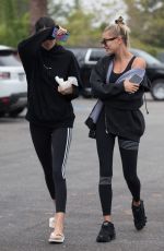 HAILEY BIEBER and KENDALLE JENNER Heading to Pilates Class in West Hollywood 08/19/2019