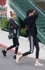 HAILEY BIEBER and KENDALLE JENNER Heading to Pilates Class in West Hollywood 08/19/2019