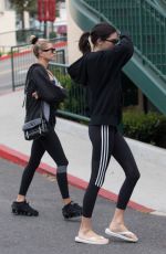 HAILEY BIEBER and KENDALLE JENNER Heading to Pilates Class in West Hollywood 08/19/2019