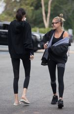 HAILEY BIEBER and KENDALLE JENNER Heading to Pilates Class in West Hollywood 08/19/2019