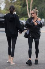 HAILEY BIEBER and KENDALLE JENNER Heading to Pilates Class in West Hollywood 08/19/2019