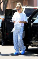 HAILEY BIEBER Arrives at Nine Zero One Hair Salon in West Hollywood 08/06/2019
