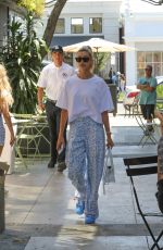HAILEY BIEBER Arrives at Nine Zero One Hair Salon in West Hollywood 08/06/2019