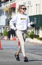 HAILEY BIEBER Heading to Pilates Class in West Hollywood 08/06/2019