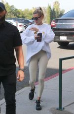 HAILEY BIEBER Heading to Pilates Class in West Hollywood 08/06/2019