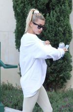 HAILEY BIEBER Heading to Pilates Class in West Hollywood 08/06/2019