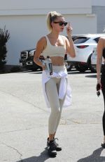 HAILEY BIEBER in Tights Leaves Pilates Class in West Hollywood 08/06/2019