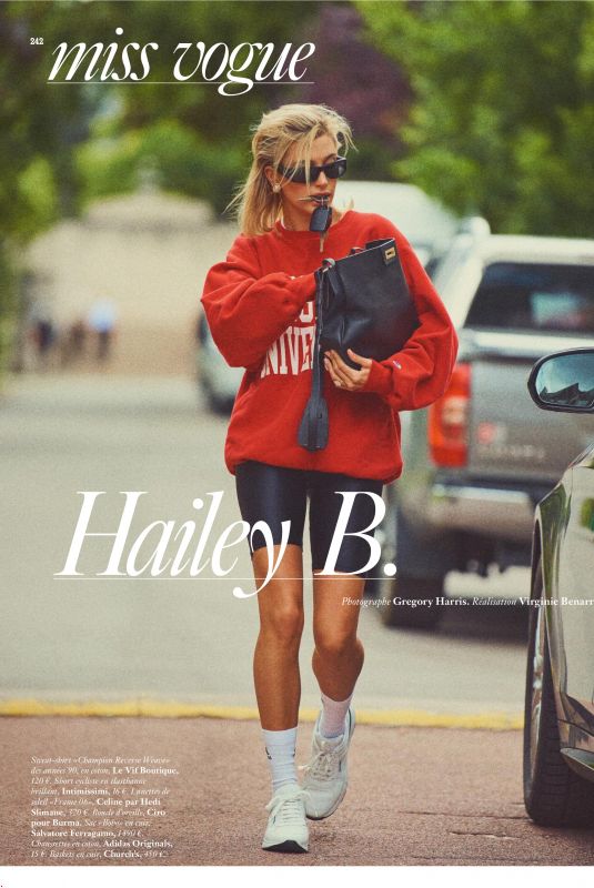 HAILEY BIEBER in Vogue Magazine, September 2019