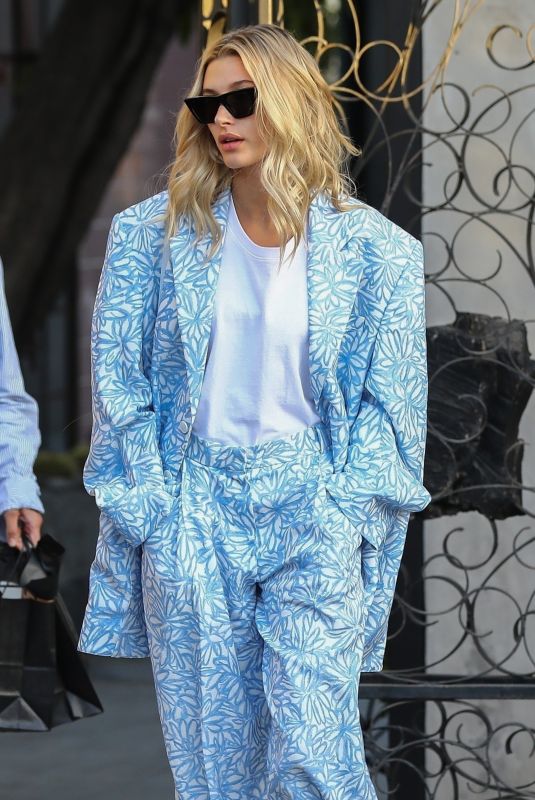 HAILEY BIEBER Leaves Nine Zero One Salon in West Hollywood 08/06/2019