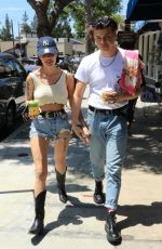 HALSEY in Denim Shorts Out in Studio City 08/03/2019