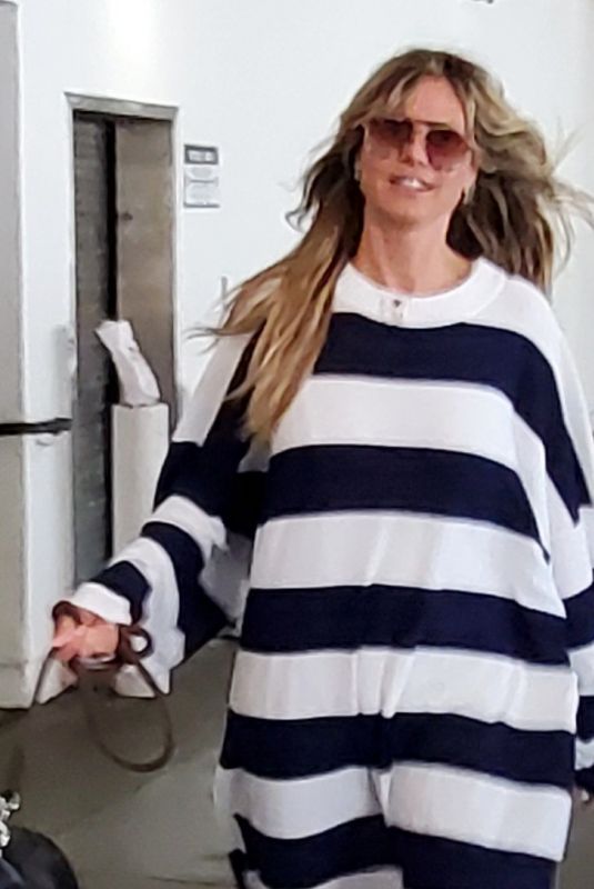 HEIDI KLUM at LAX Airport in Los Angeles 08/19/2019