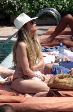 HEIDI KLUM in Bikini at a Pool in Capri 07/29/2019