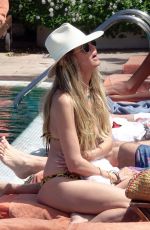 HEIDI KLUM in Bikini at a Pool in Capri 07/29/2019