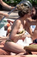 HEIDI KLUM in Bikini at a Pool in Capri 07/29/2019