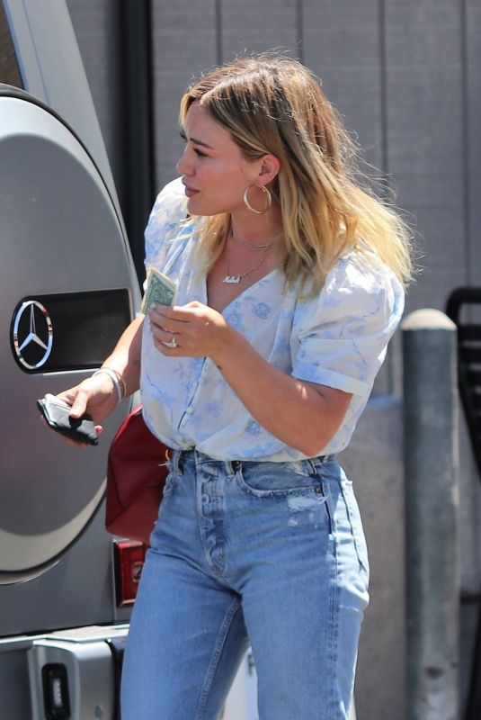 HILARY DUFF at a Valet in Los Angeles 08/29/2019