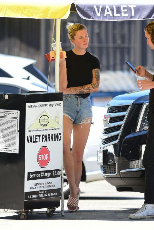 IRELAND BALDWIN in Denim Shorts Out in Los Angeles 08/05/2019