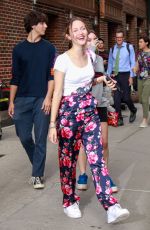 IRIS APATOW Arrives at Late Show Starring Stephen Colbert in New York 07/29/2019