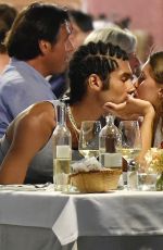 IRIS LAW and Jyrrel Roberts Out for Dinner in Portofino 08/13/2019