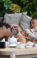IRIS LAW and Jyrrel Roberts Out for Dinner in Portofino 08/13/2019
