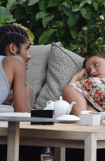 IRIS LAW and Jyrrel Roberts Out for Dinner in Portofino 08/13/2019