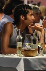 IRIS LAW and Jyrrel Roberts Out for Dinner in Portofino 08/13/2019