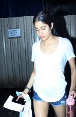 JANHVI KAPOOR in Denim Shorts Out in Mumbai 08/16/2019