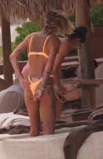JAYDENICOLE and TINA LOUISE in Bikinis on the Beach in Tulum 06/18/2019