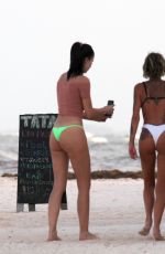 JAYDENICOLE and TINA LOUISE in Bikinis on the Beach in Tulum 06/18/2019