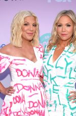 JENNIE GARTH and TORI SPELLING at Beverly Hills 90210 Peach Pit Pop-up in Los Angeles 08/03/2019
