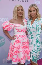JENNIE GARTH and TORI SPELLING at Beverly Hills 90210 Peach Pit Pop-up in Los Angeles 08/03/2019