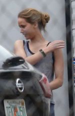 JENNIFER LAWRENCE Leaves Her Trailer on the Set in New Orleans 08/15/2019