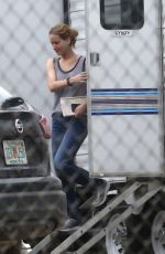 JENNIFER LAWRENCE Leaves Her Trailer on the Set in New Orleans 08/15/2019