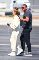 JENNIFER LOPEZ and Alex Rodriguez Arrives at a Private Jet in Los Angeles 08/23/2019