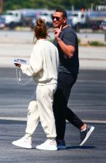 JENNIFER LOPEZ and Alex Rodriguez Arrives at a Private Jet in Los Angeles 08/23/2019