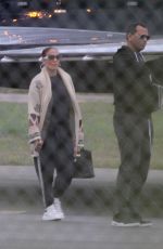 JENNIFER LOPEZ and Alex Rodriguez Arriving in New York on a Private Jet 08/14/2019