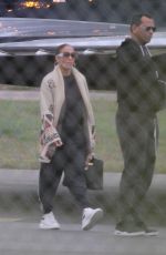 JENNIFER LOPEZ and Alex Rodriguez Arriving in New York on a Private Jet 08/14/2019