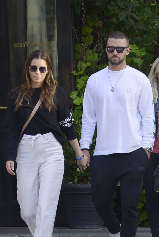 JESSICA BIEL and Justin Timberlake at Yves Restaurant in New York 08/24/2019