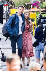 JESSICA CHASTAIN and Sebastian Stan on the Set of 355 in Paris 07/08/2019