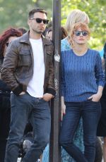 JESSICA CHASTAIN and Sebastian Stan on the Set of 355 in Paris 07/12/2019