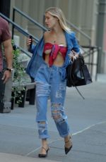 JOY CORRIGAN in Double Denim Out in New York 08/29/2019