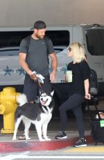 JULIANNE HOUGH and Brooks Laich at LAX AIrport in Los Angeles 08/10/2019